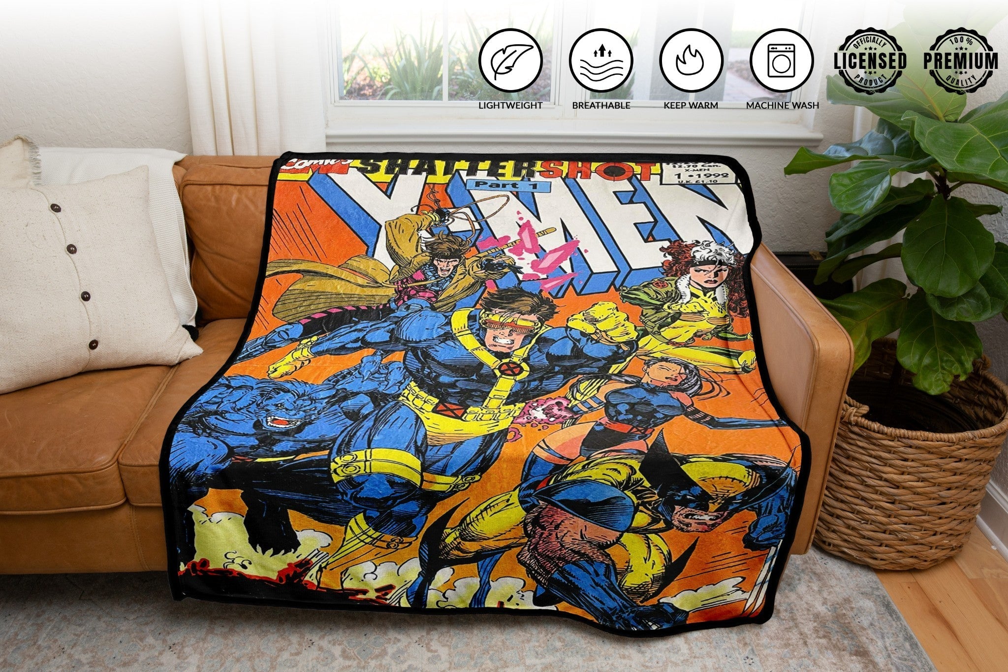 Marvel X - Men 90'S Shattershot Fleece Throw Blanket - Fundom