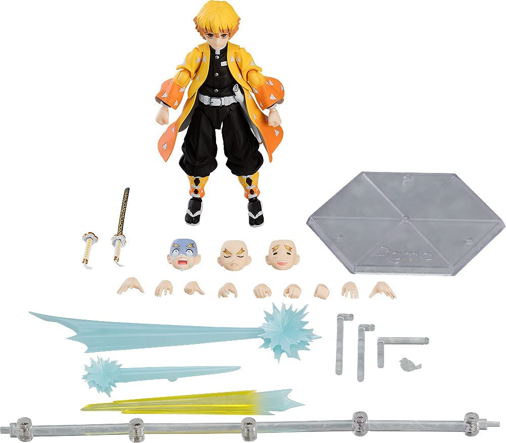 Max Factory Demon Slayer: Kimetsu no Yaiba: Zenitsu Agatsuma Deluxe Figma Action Figure - Fundom