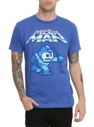 Mega Man Logo With Mega Man Gamer Adult T-Shirt - Fundom