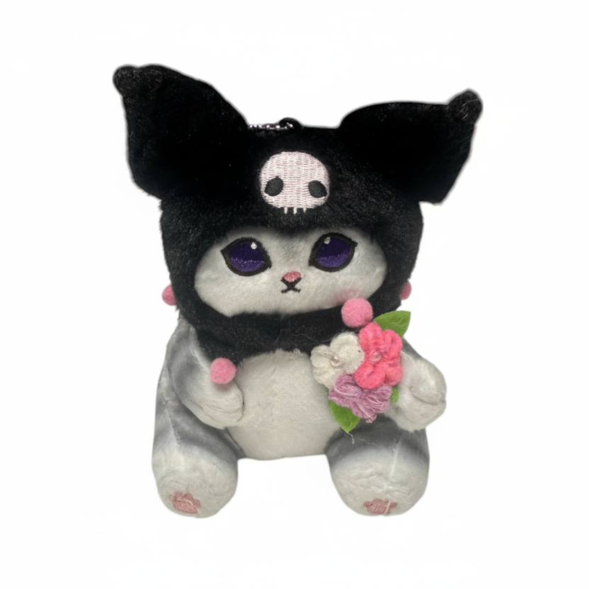 Mofusand Sanrio Kuromi Cat Plush Keychain - Fundom