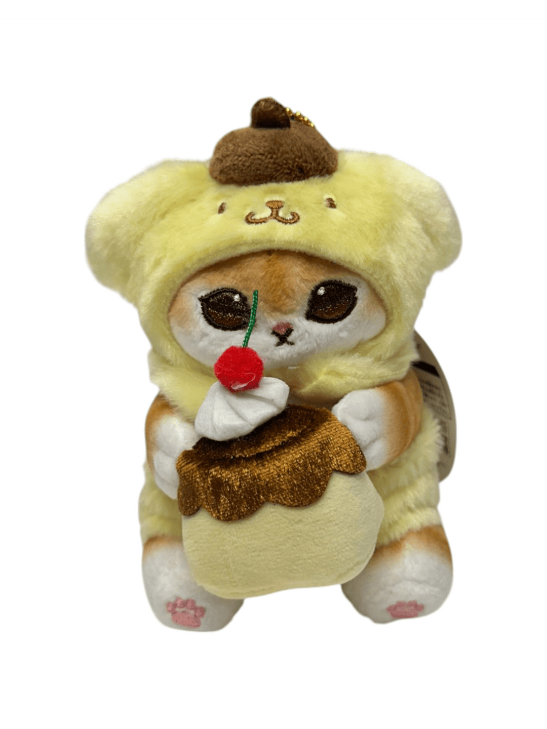 Mofusand Sanrio PomPom Purin Cat Plush Keychain - Fundom