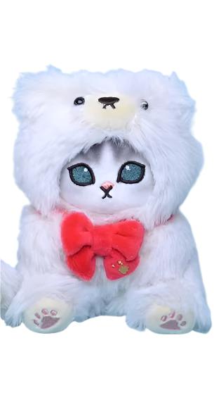 Mofusand White Bear Cat Plush Keychain - Fundom