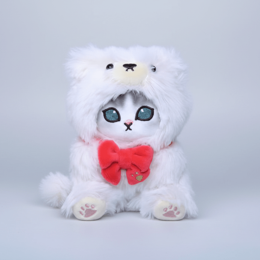 Mofusand - White Bear Cat - Plush Keychain - Fundom