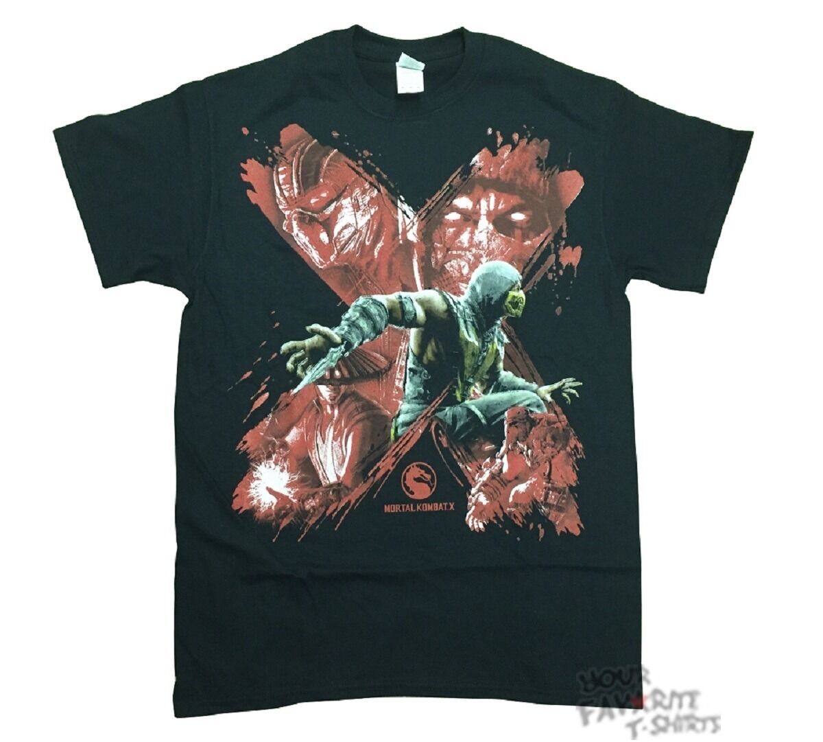 Mortal Kombat X Brush Stroke Montage Mkx Gamer Adult T-Shirt - Fundom