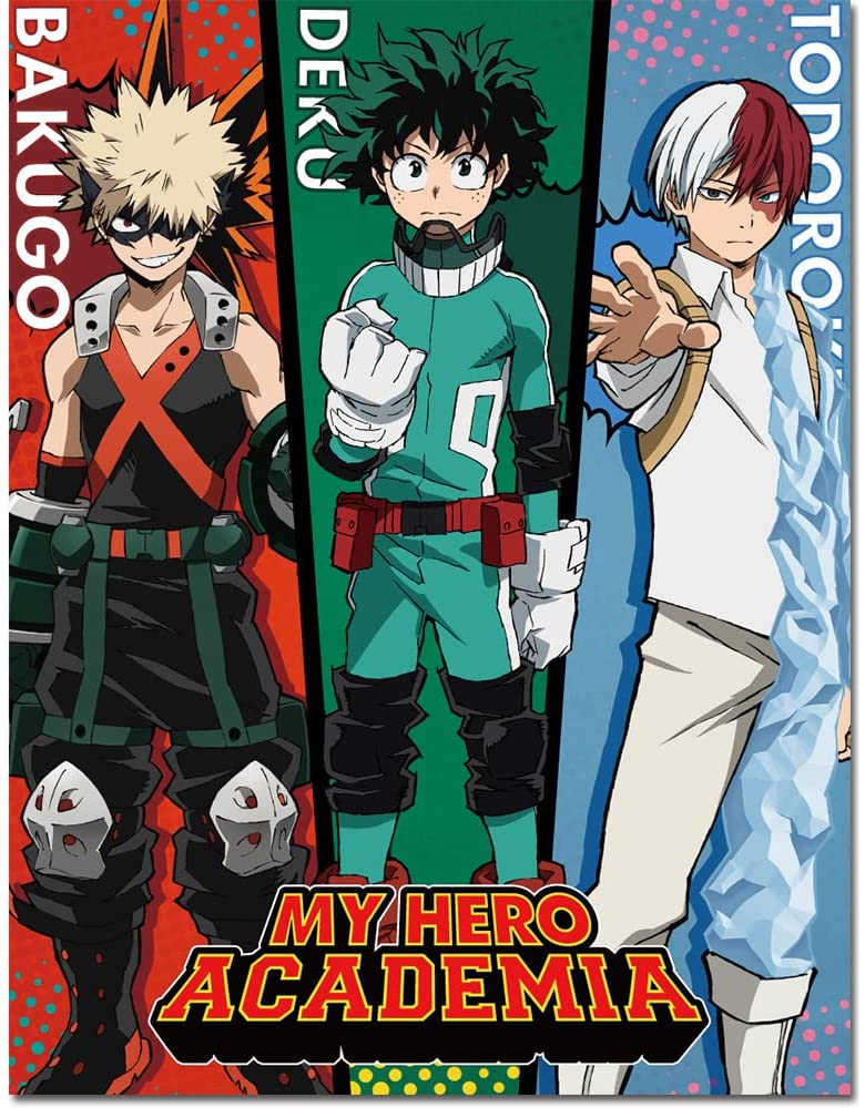 My Hero Academia - Deku Bakugo Todoroki Sublimation Throw Blanket 60in. By 46in. - Fundom