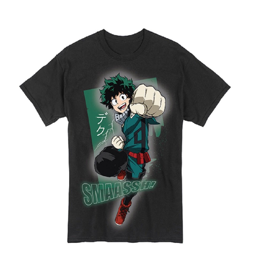 My Hero Academia Deku Smaassh Anime Adult T-Shirt - Fundom