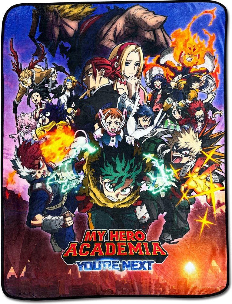 My Hero Academia You're Next - Key Visual Sublimation Throw Blanket 60in By 46in - Fundom