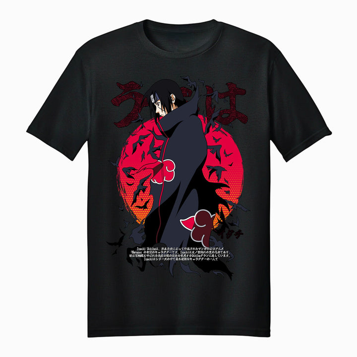 Naruto Itachi Uchiha Crows and Moon Adult Unisex T-Shirt - Fundom