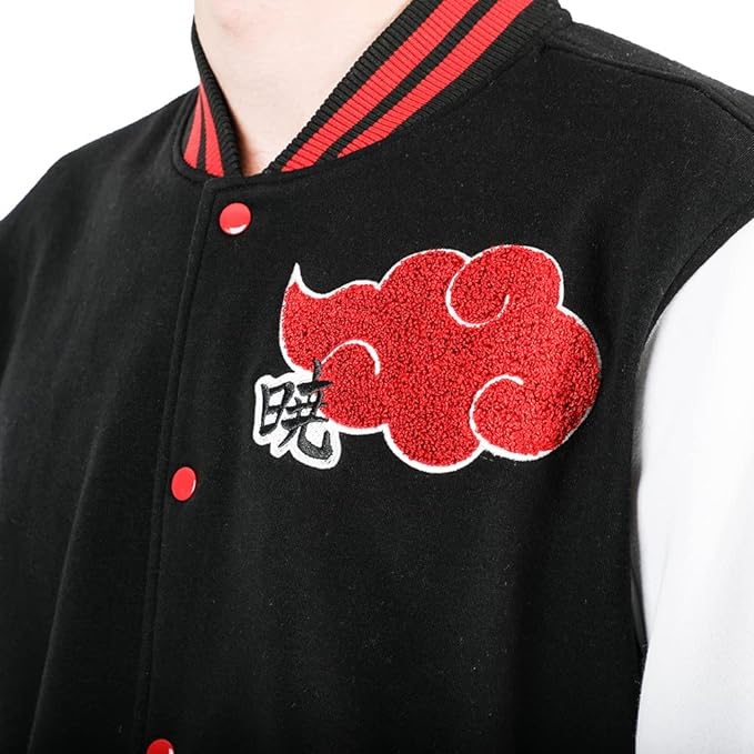 Naruto Shippuden Akatsuki Clan Symbol Men's Letterman Jacket - Fundom