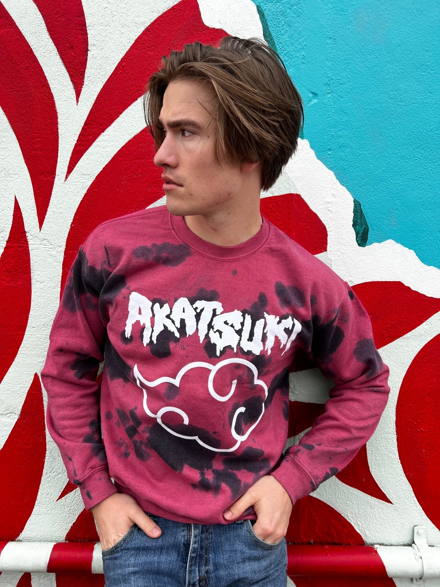 Naruto Shippuden Akatsuki Cloud Drip Licensed Adult Sweatshirt - Fundom