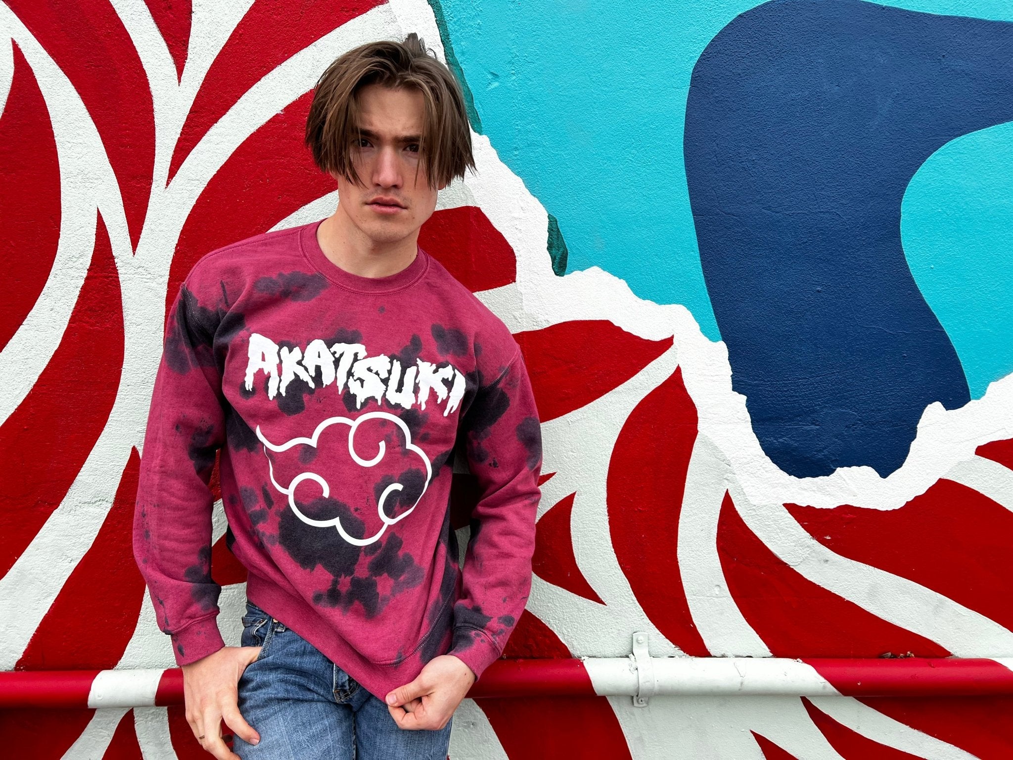 Naruto Shippuden Akatsuki Cloud Drip Licensed Adult Sweatshirt - Fundom