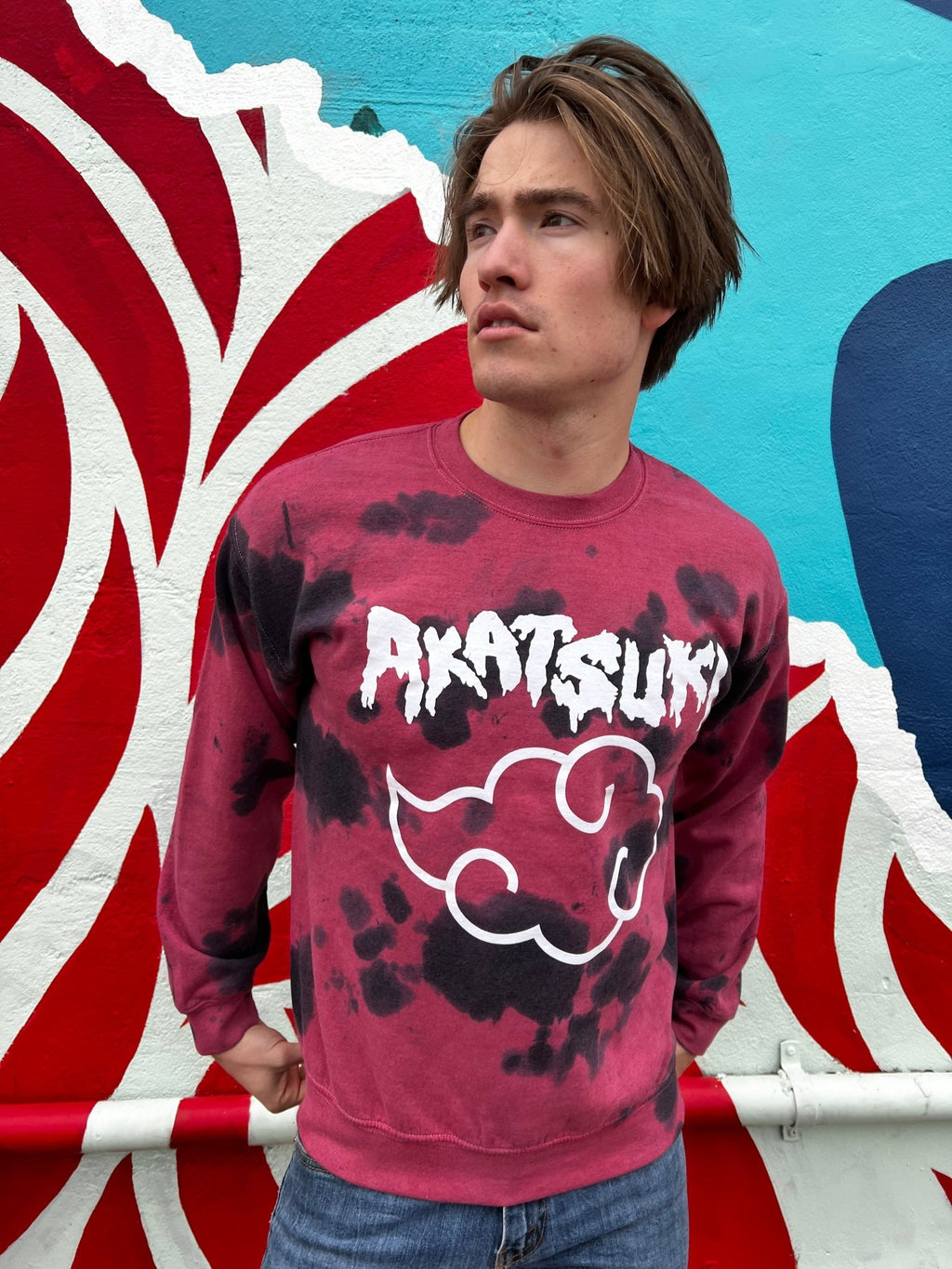 Naruto Shippuden Akatsuki Cloud Drip Licensed Adult Sweatshirt - Fundom