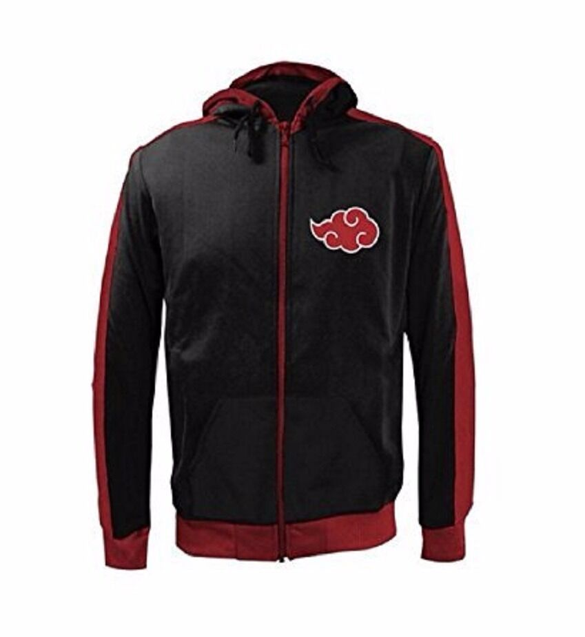 Naruto Shippuden Akatsuki Clouds Anime Track Zip Up Hoodie - Fundom