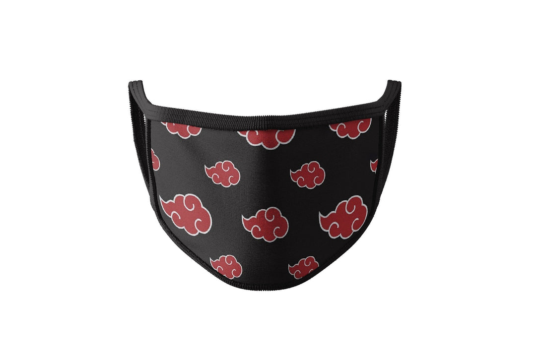 Naruto Shippuden Akatsuki Clouds Face Mask Cotton Double Layer Reusable Washable Mask - Fundom