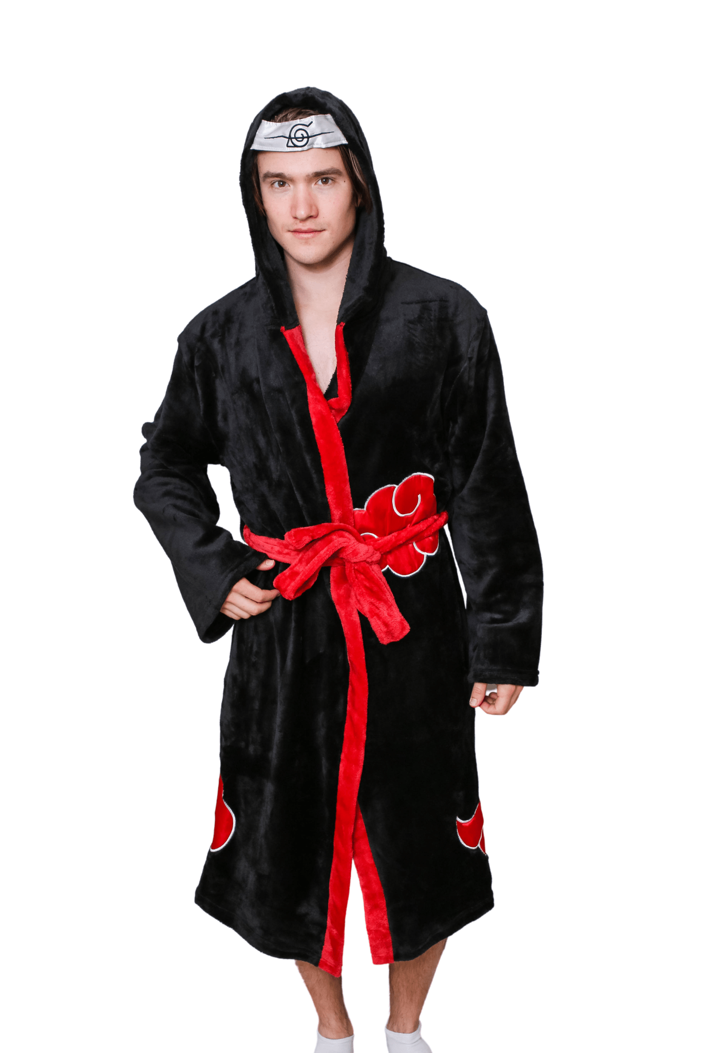 Naruto Shippuden Akatsuki Costume Bath Robe Fleece Anime Bathrobe - Fundom