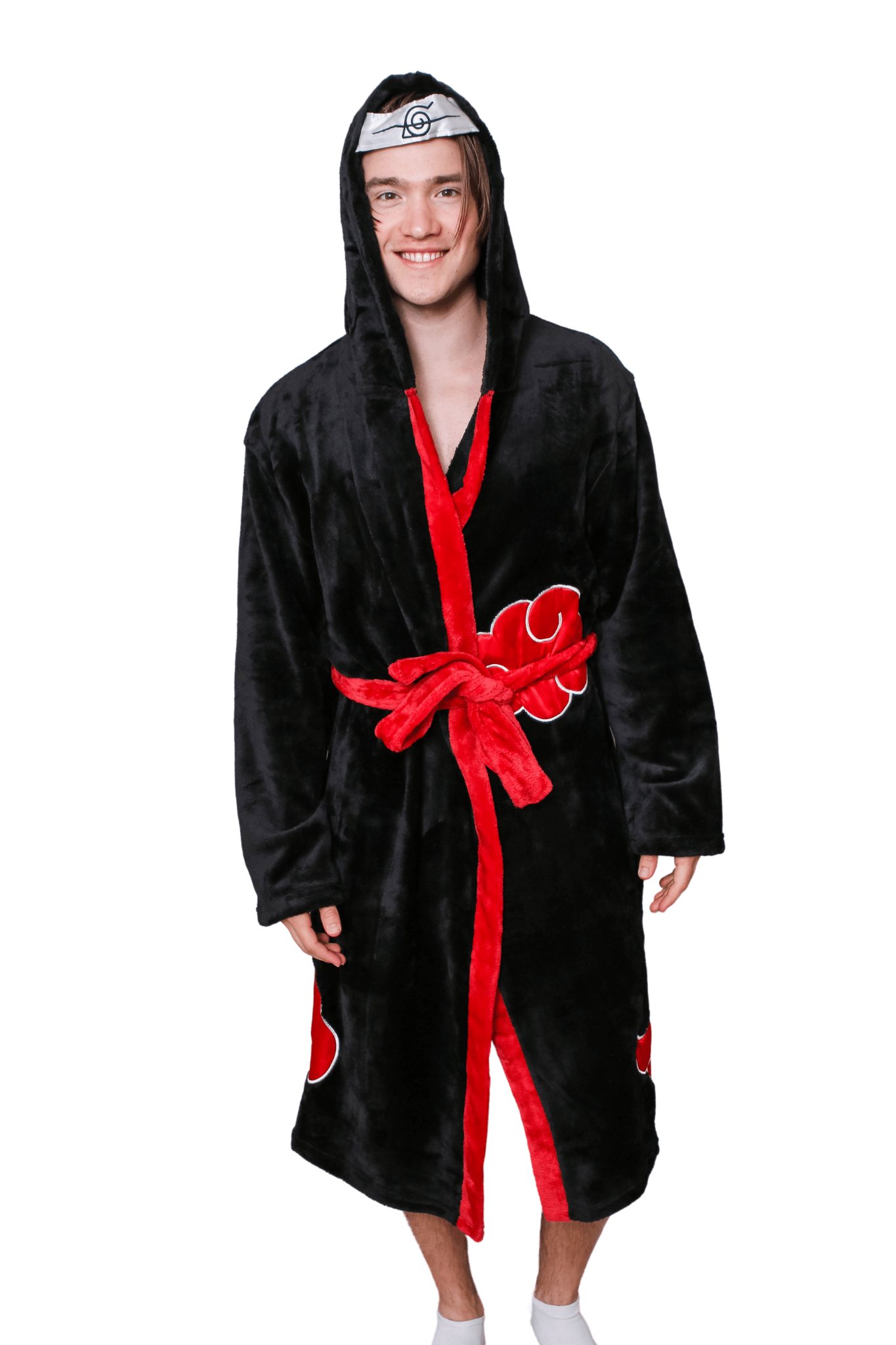 Naruto Shippuden Akatsuki Costume Bath Robe Fleece Anime Bathrobe - Fundom