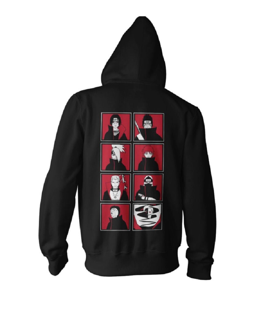 Naruto Shippuden Akatsuki Frames Adult Pullover Fleece Hoodie - Fundom