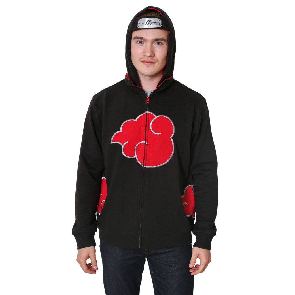 Naruto Shippuden Itachi Akatsuki Hidden Leaf Symbol Cosplay Hoodie With Headband - Fundom