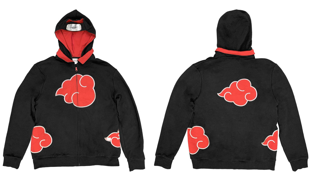 Naruto Shippuden Itachi Akatsuki Hidden Leaf Symbol Cosplay Hoodie With Headband - Fundom