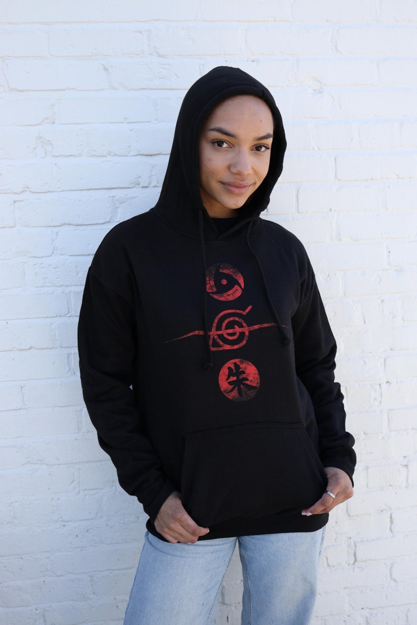 Naruto Shippuden Itachi Uchiha Mangekyo Sharingan Licensed Adult Hoodie - Fundom