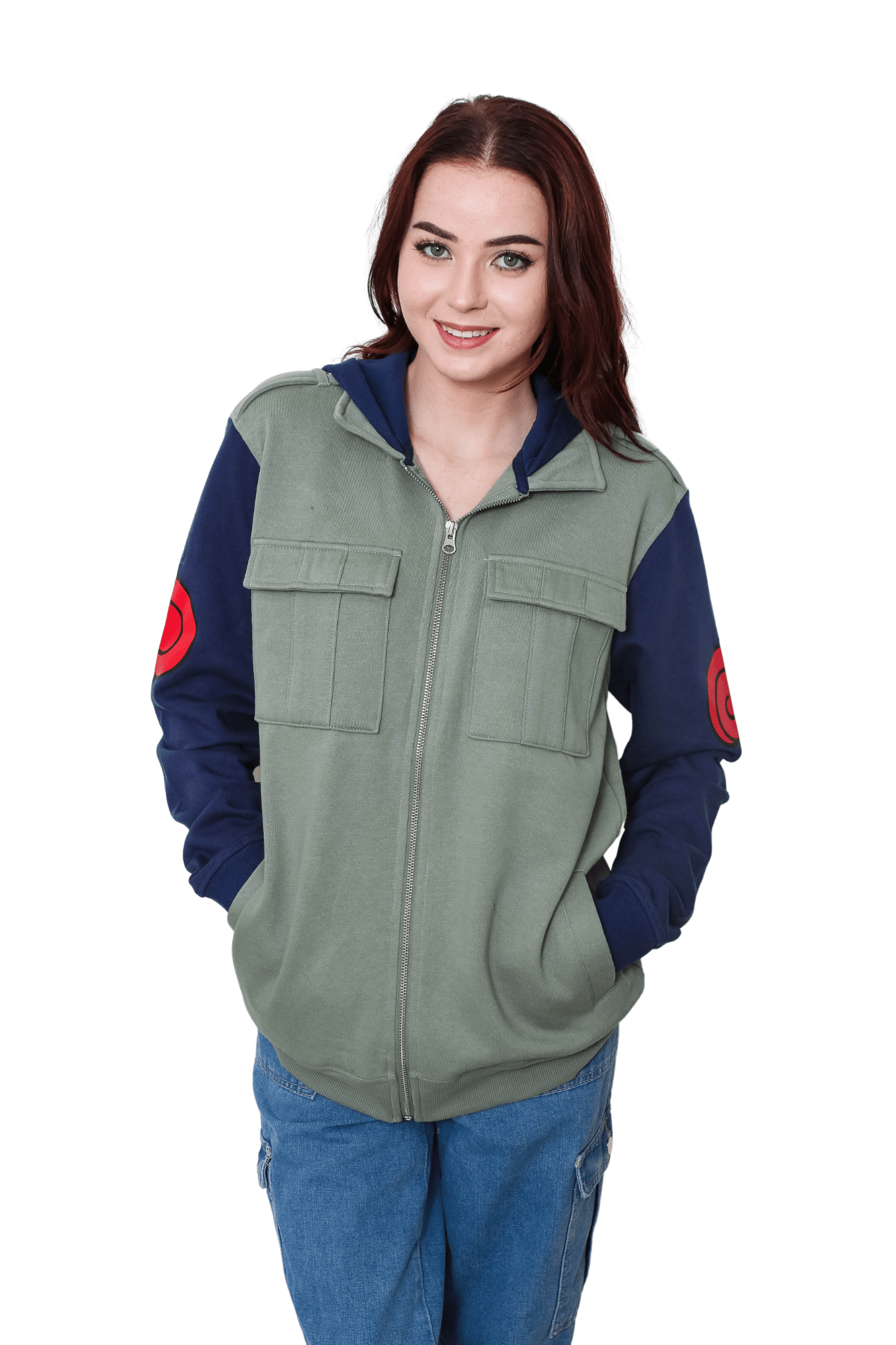 Naruto Shippuden Kakashi Hatake Cosplay Military Style Hoodie With Headband - Fundom