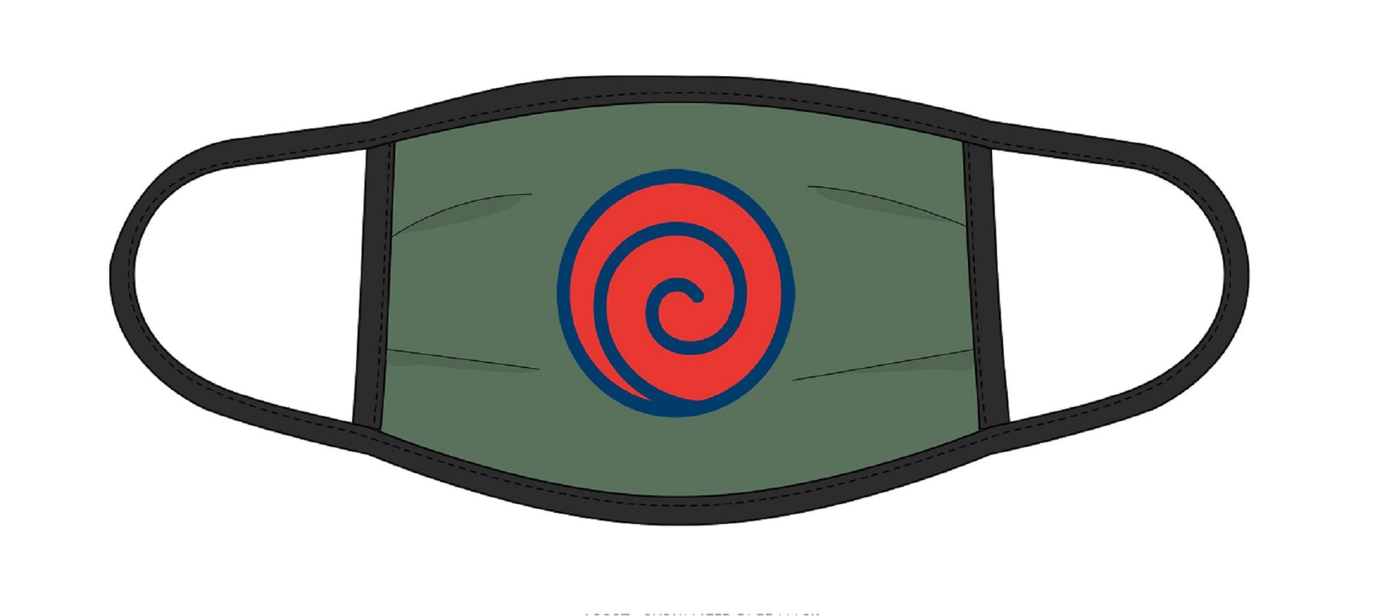 Naruto Shippuden Kakashi Uzamaki Symbol Face Mask Cotton Double Layer Reusable Washable Mask - Fundom