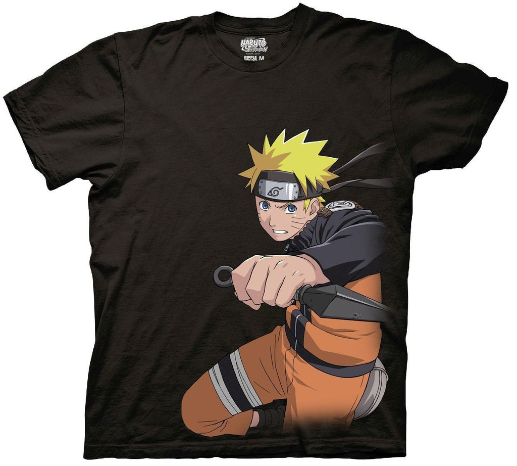 Naruto Shippuden - Naruto With Kunai Adult T Shirt - Fundom