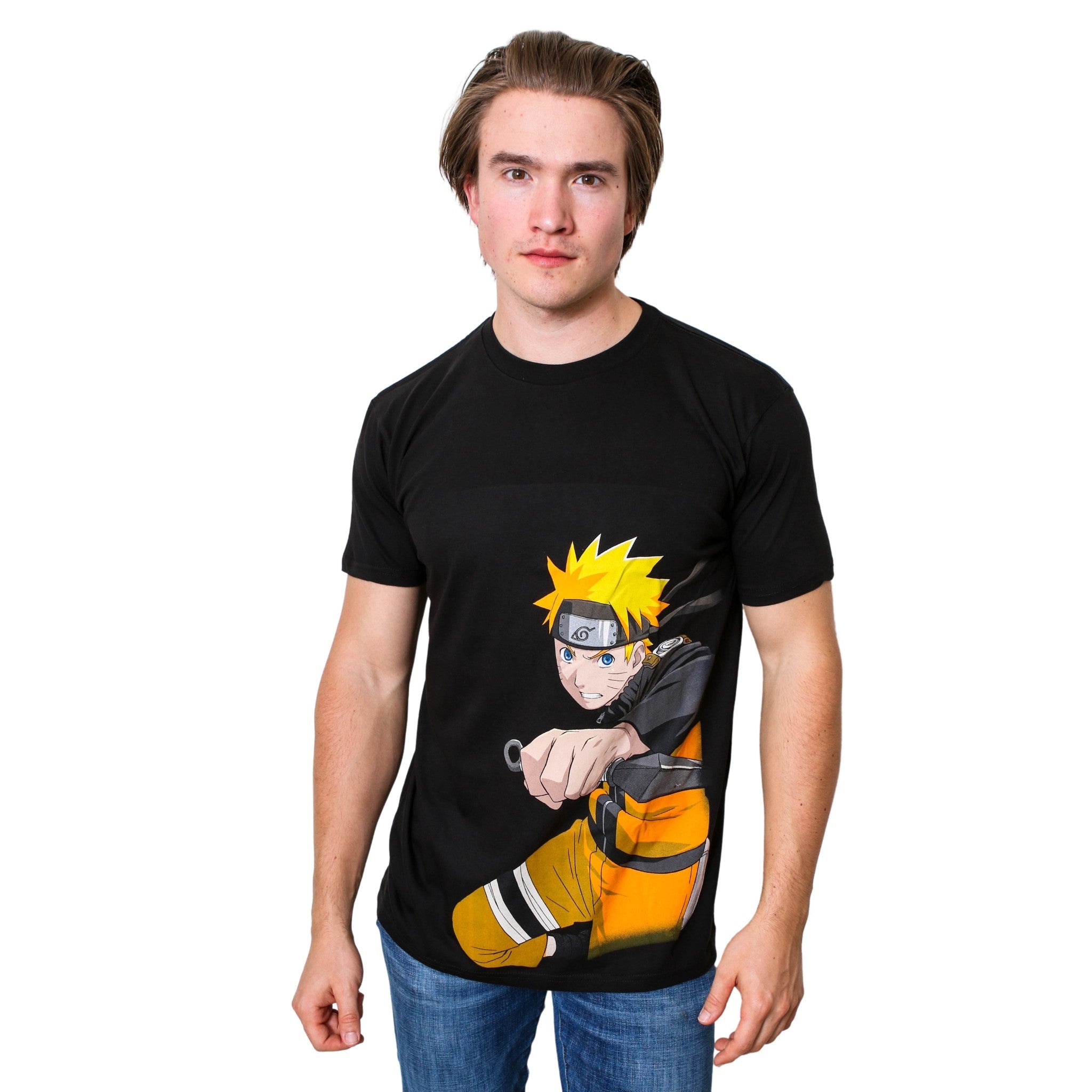 Naruto Shippuden - Naruto With Kunai Adult T Shirt - Fundom