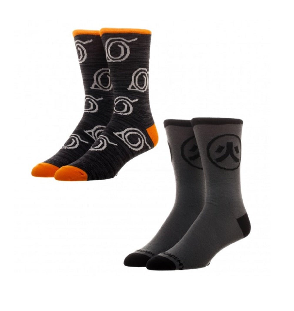 Naruto Shippuden Ninja Academy Symbols Crew Socks 2 Pack - Fundom