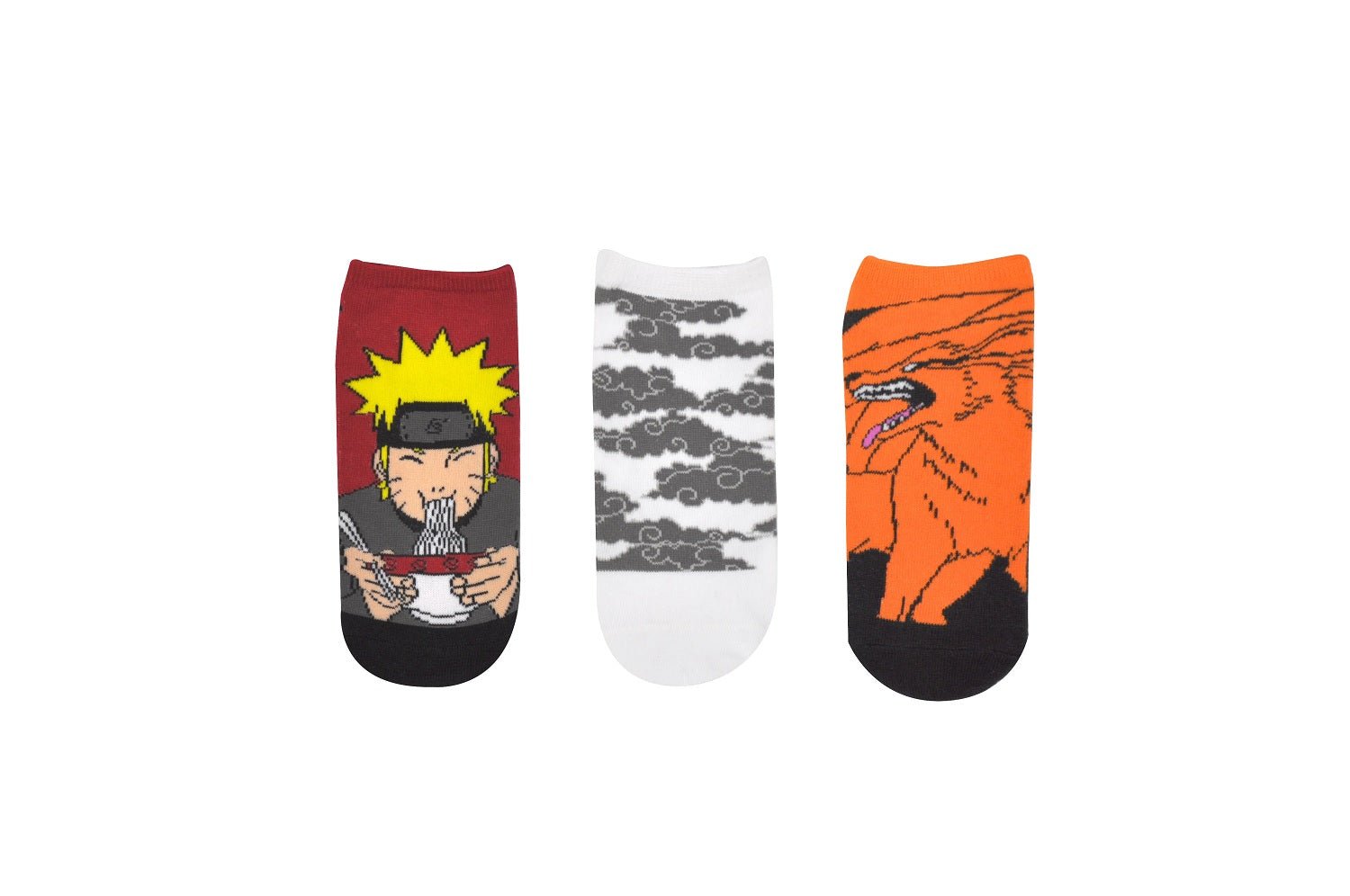 Naruto Shippuden Socks Anime Ankle Socks 3 Pack - Fundom