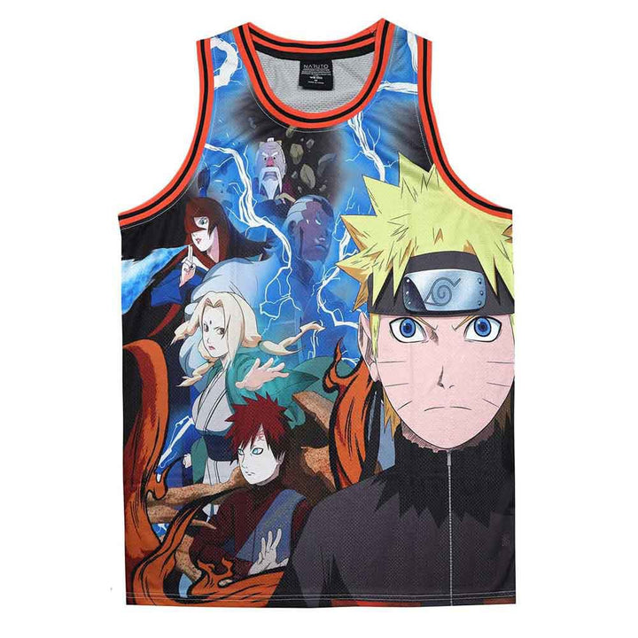 Naruto Sublimated Characters Basketball Unisex Adult Jersey - Fundom