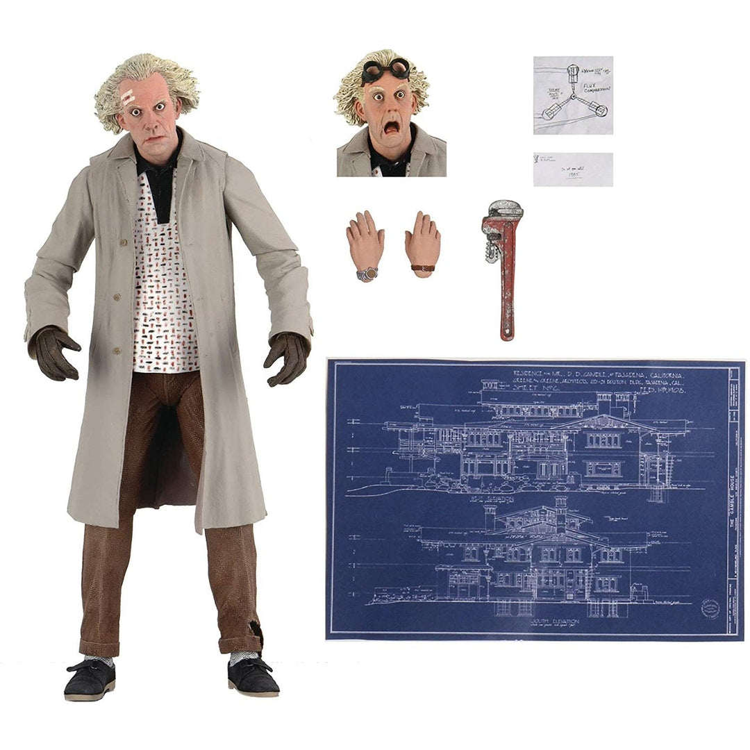 NECA Back to The Future Doc Brown Ultimate Version Action Figure - Fundom
