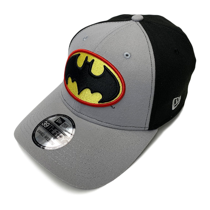 New Era 39THIRTY DC Comics Batman Symbol Gray & Black Fitted Hat - Fundom