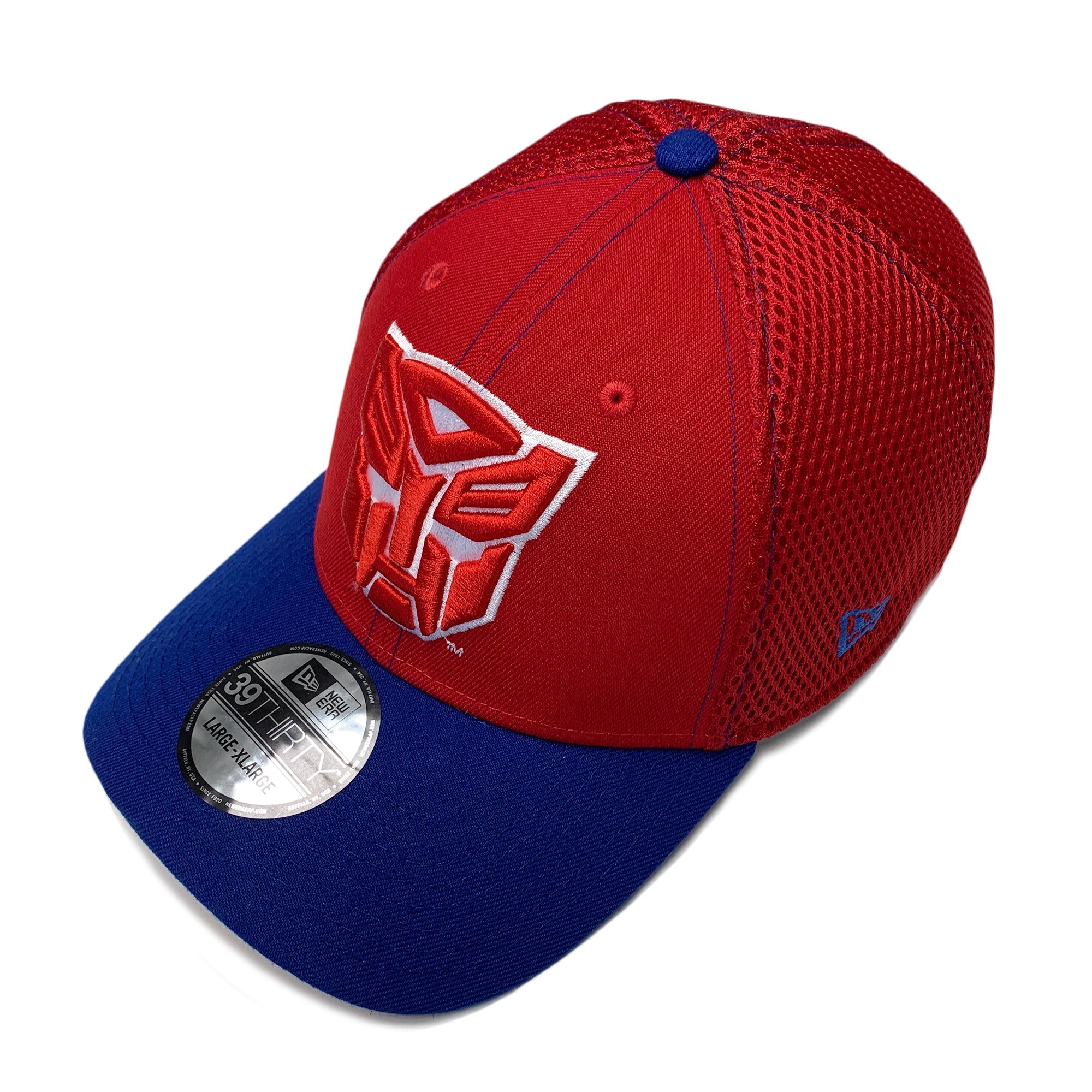 New Era 39THIRTY Transformers Autobot Symbol Red & Blue Fitted Hat - Fundom