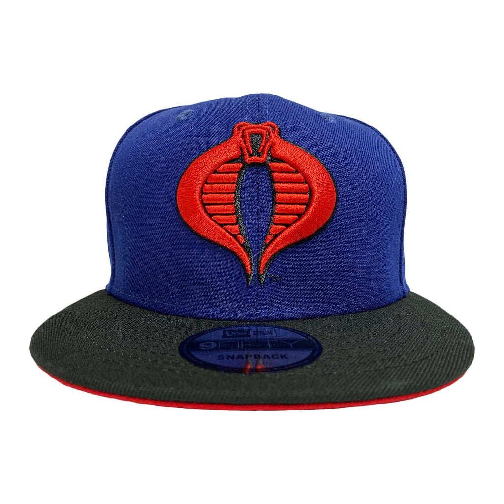 New Era 9FIFTY G.I. Joe Cobra Logo Snapback Hat Cap Royal Black Red - Fundom