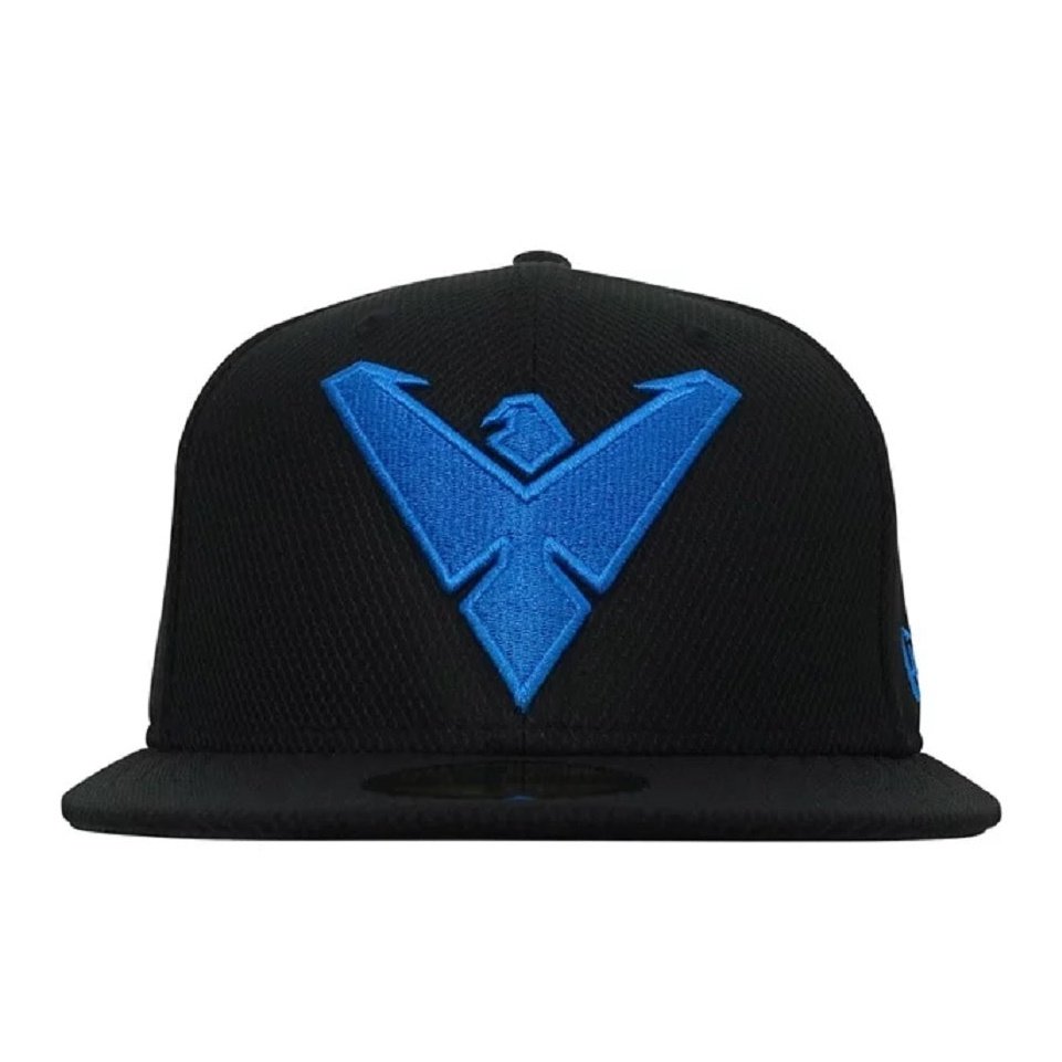 Nightwing Symbol New Era 9Fifty Black Scarlet Snapback Cap Hat