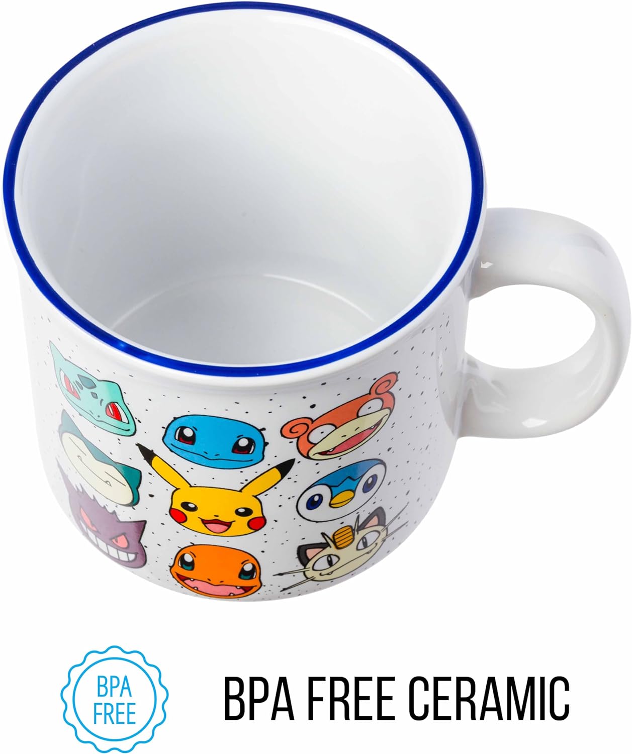 Nintendo Pokemon Bulbasaur Squirtle Slowpoke Snorlax Pikachu Charmander & More Grid Camper Mug 20 Ounces - Fundom