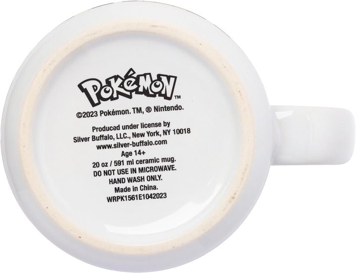 Nintendo Pokemon Bulbasaur Squirtle Snorlax Pikachu Eevee & More Grid Ceramic Camper Mug 20 Ounces - Fundom