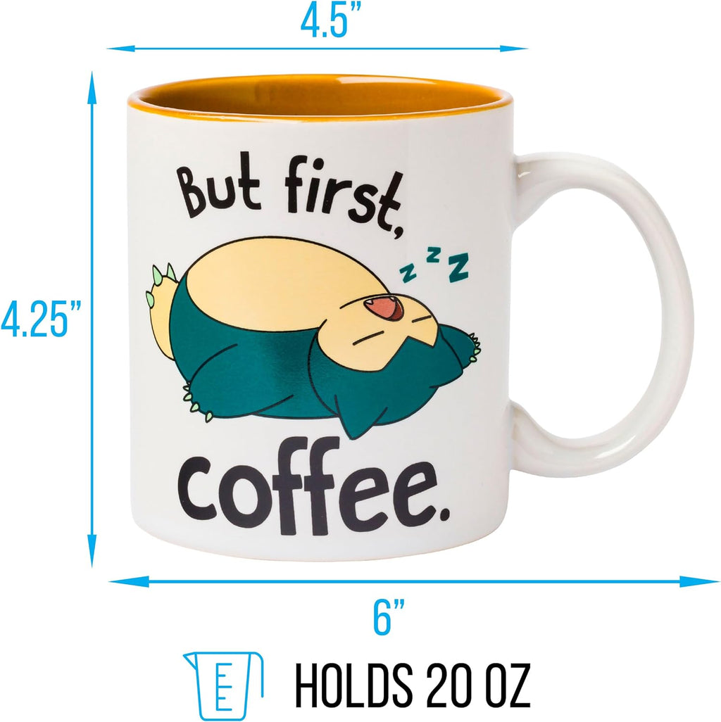 Nintendo Pokemon Snorlax But First Coffee Mug 20 Ounces - Fundom