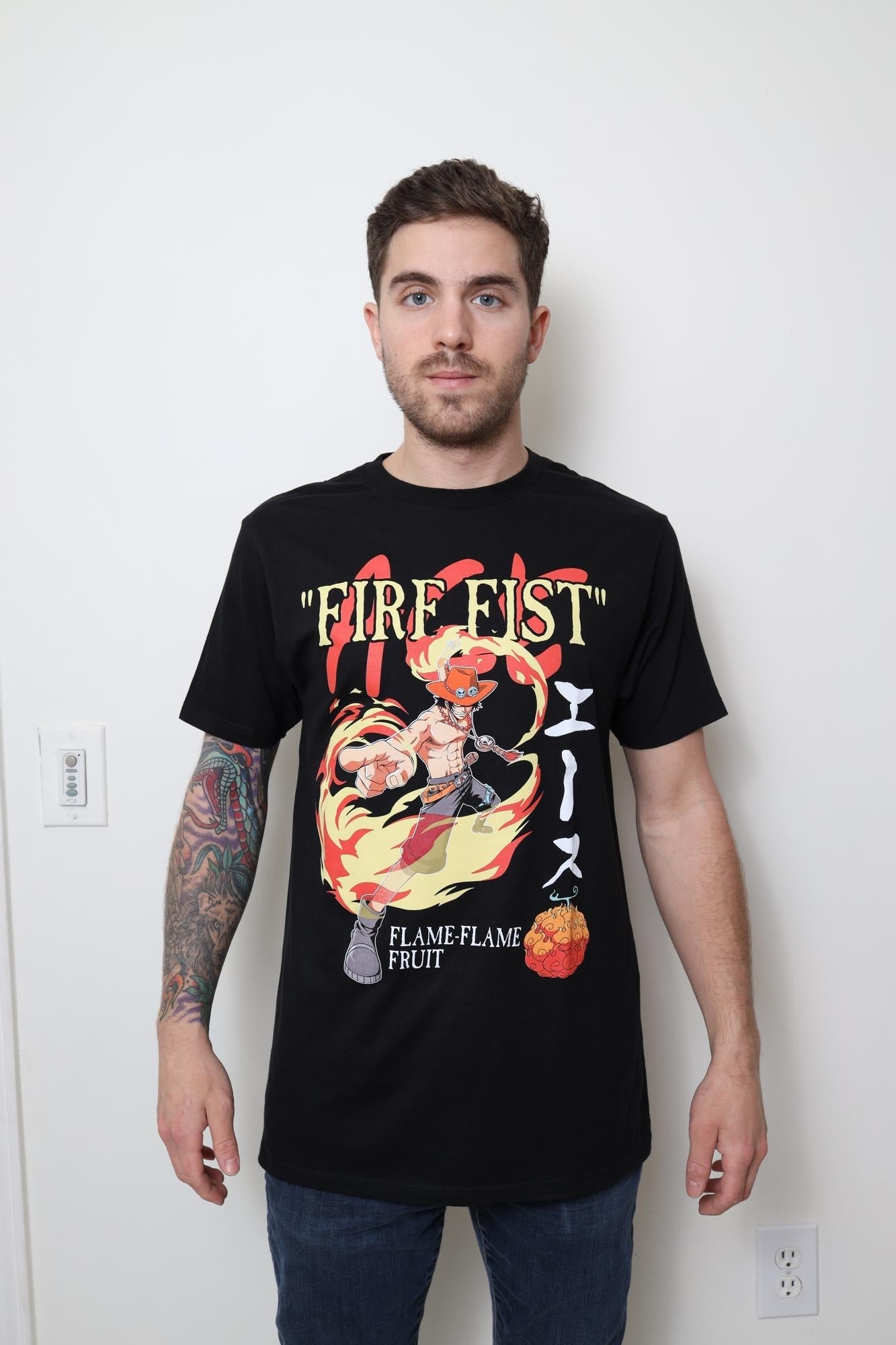 One Piece Fire Fist Ace Limited Color Adult T-Shirt - Fundom
