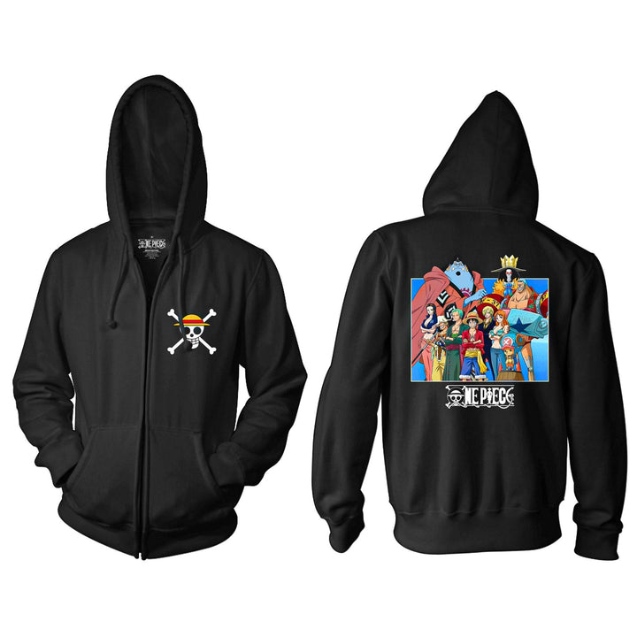 One Piece - Fishman Pirates Group Adult Zip Up Hoodie - Black - Officially Licensed - Fundom