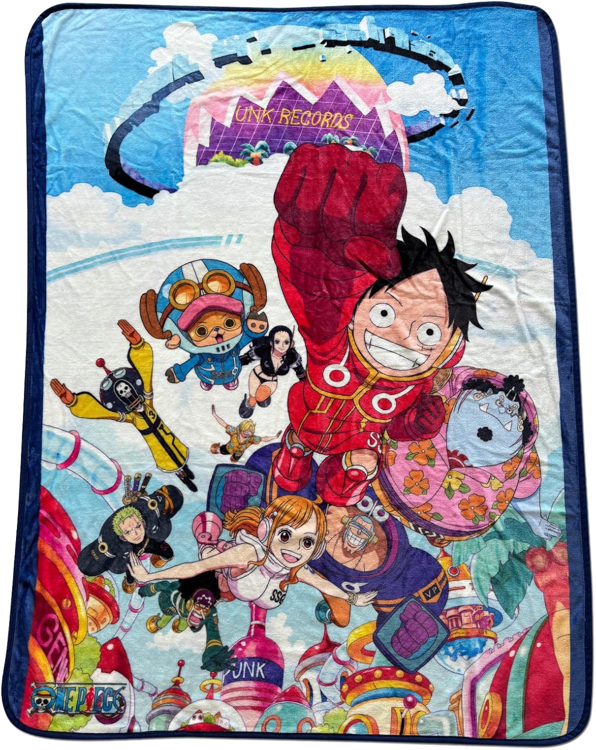 One Piece - Future Island Egghead Group Characters Throw Blanket 46 x 60 inches - Fundom