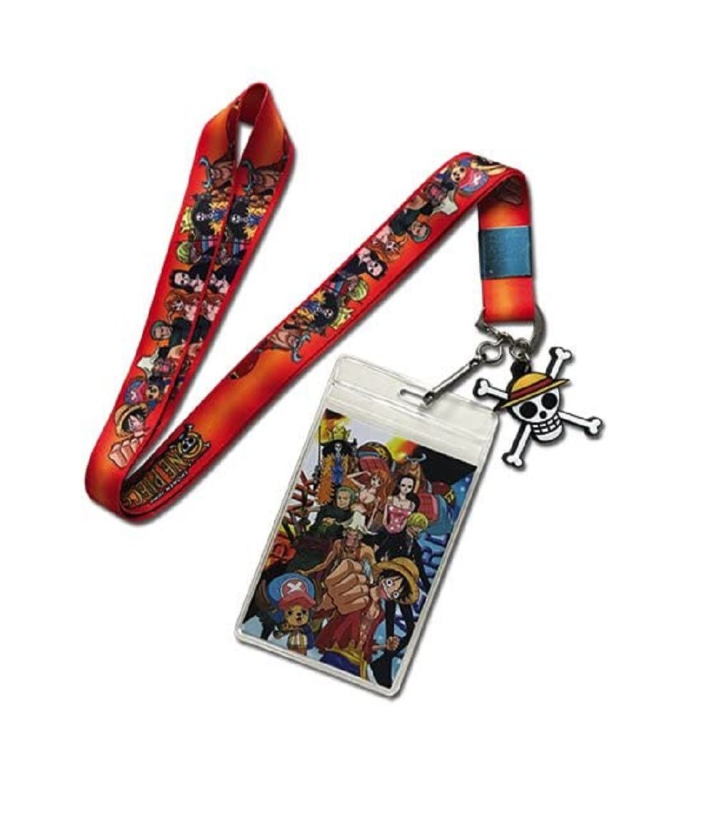 One Piece Group With Pirate Flag Anime Lanyard Neck Strap Id Holder - Fundom