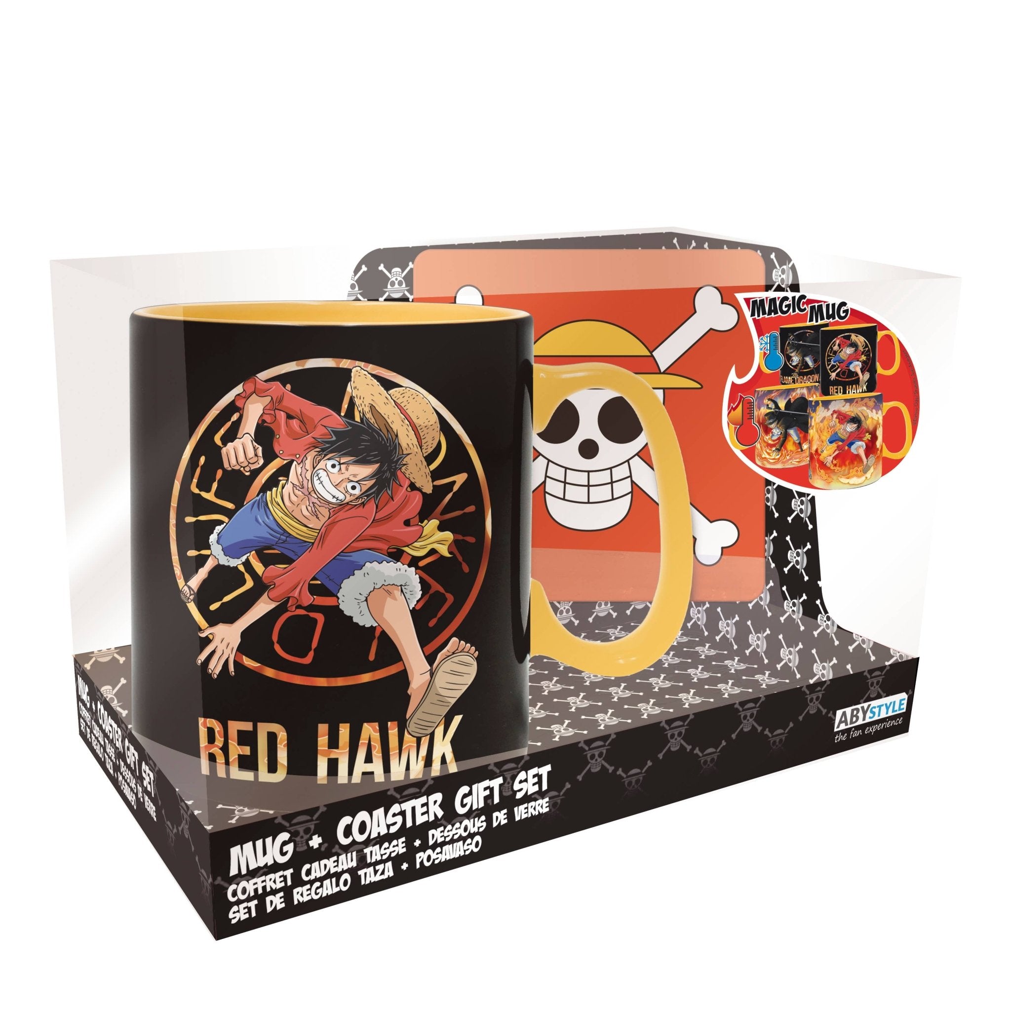 One Piece Luffy & Sabo Magic Heat Change Ceramic Mug 16Oz & Coaster Set - Fundom
