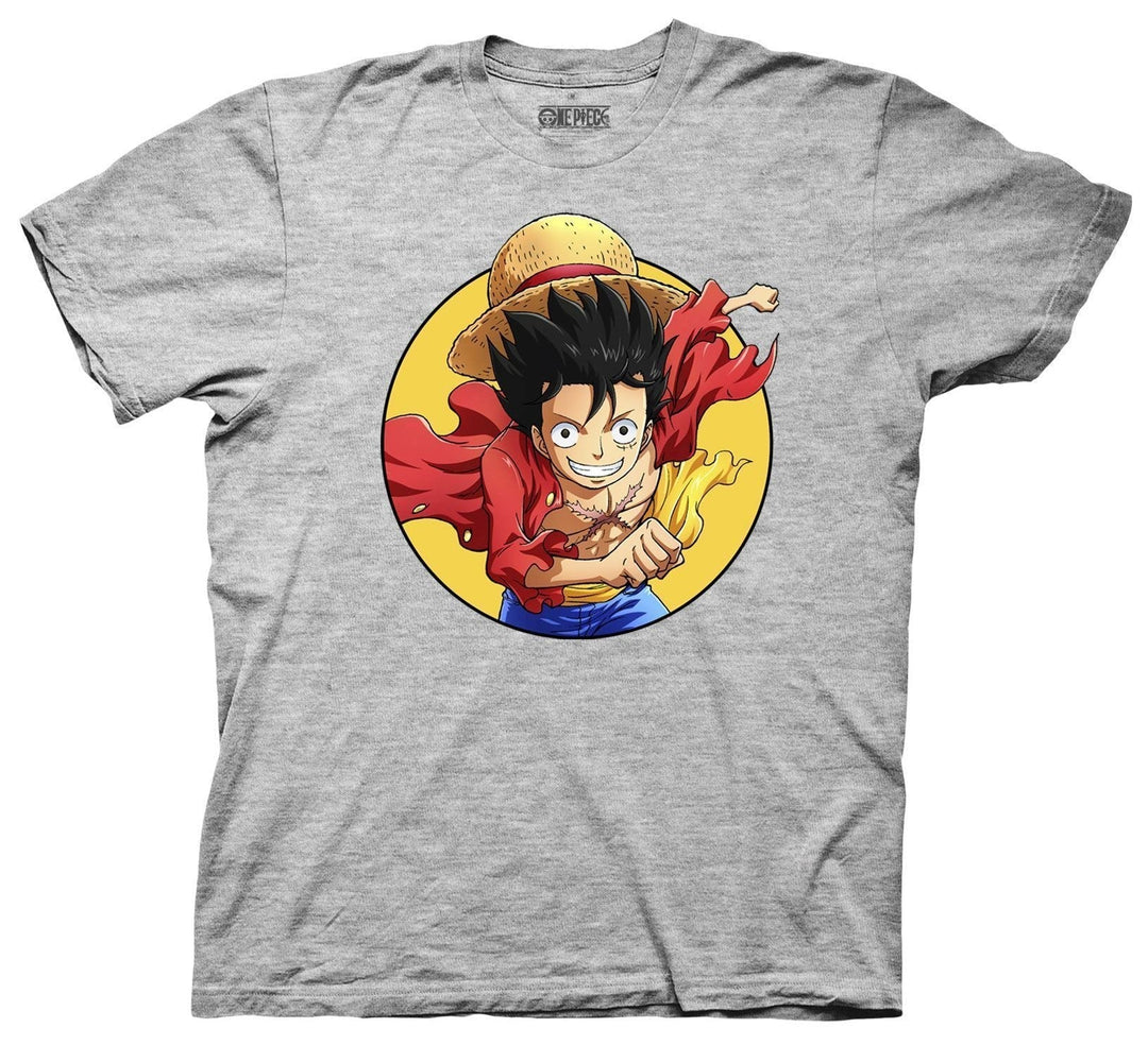 One Piece Monkey D. Luffy Circle Officially Licensed Adult T-Shirt - Fundom