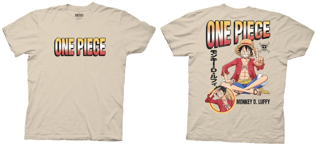 One Piece Monkey D. Luffy With Back Print Officially Licensed Adult T-Shirt - Fundom