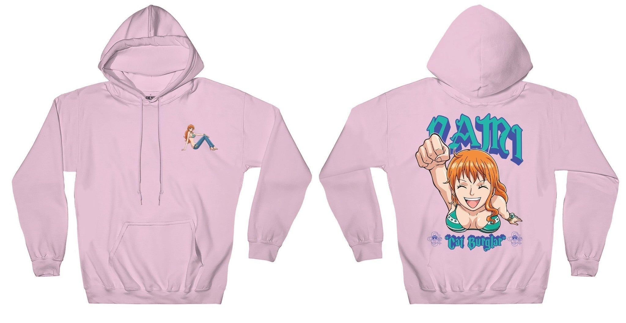 One Piece Nami Cat Burglar With Back Print Officially Licensed Adult Hoodie - Fundom