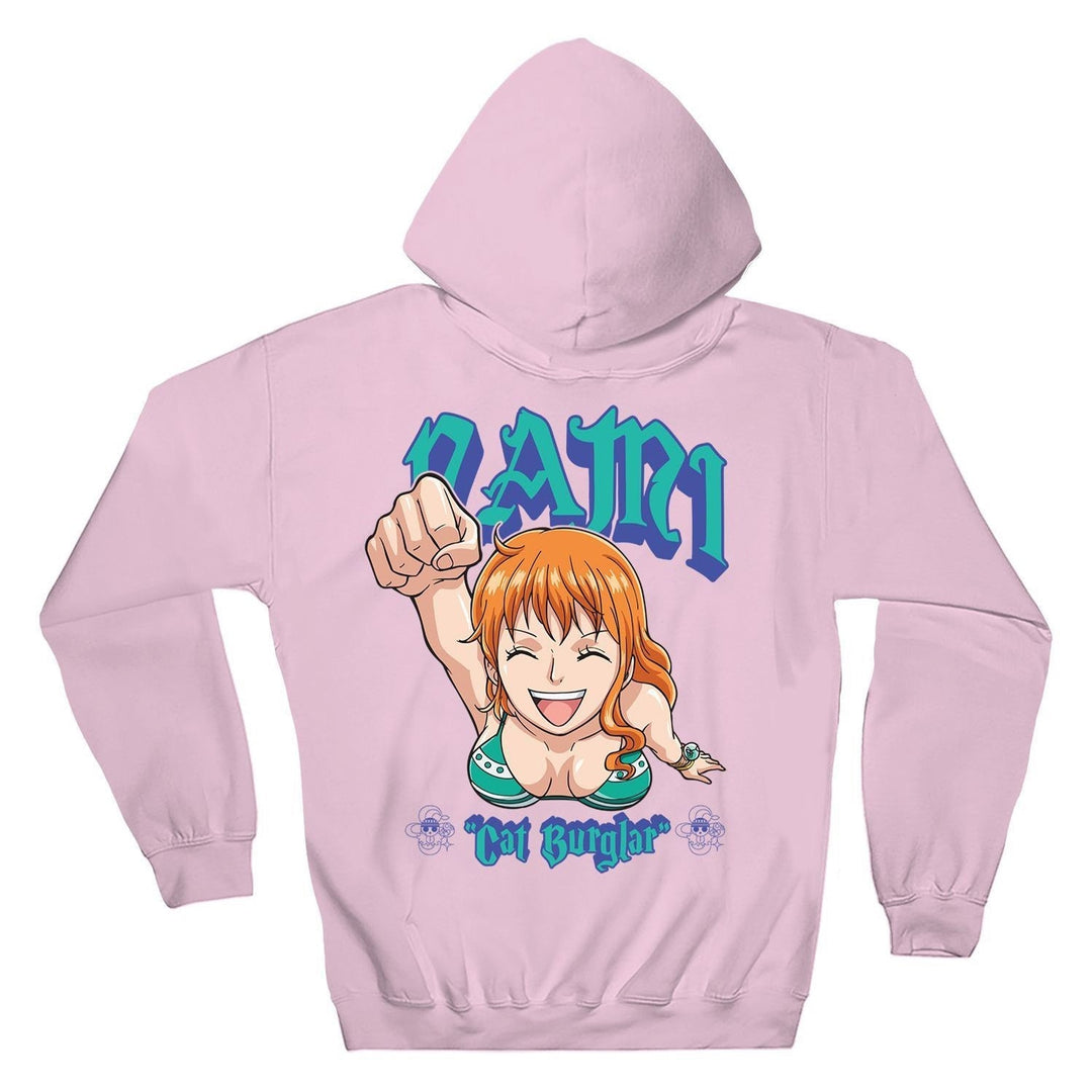 One Piece Nami Cat Burglar With Back Print Officially Licensed Adult Hoodie - Fundom