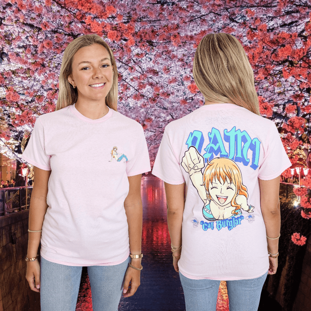 One Piece Nami Cat Burglar With Back Print Officially Licensed Adult T-Shirt - Fundom