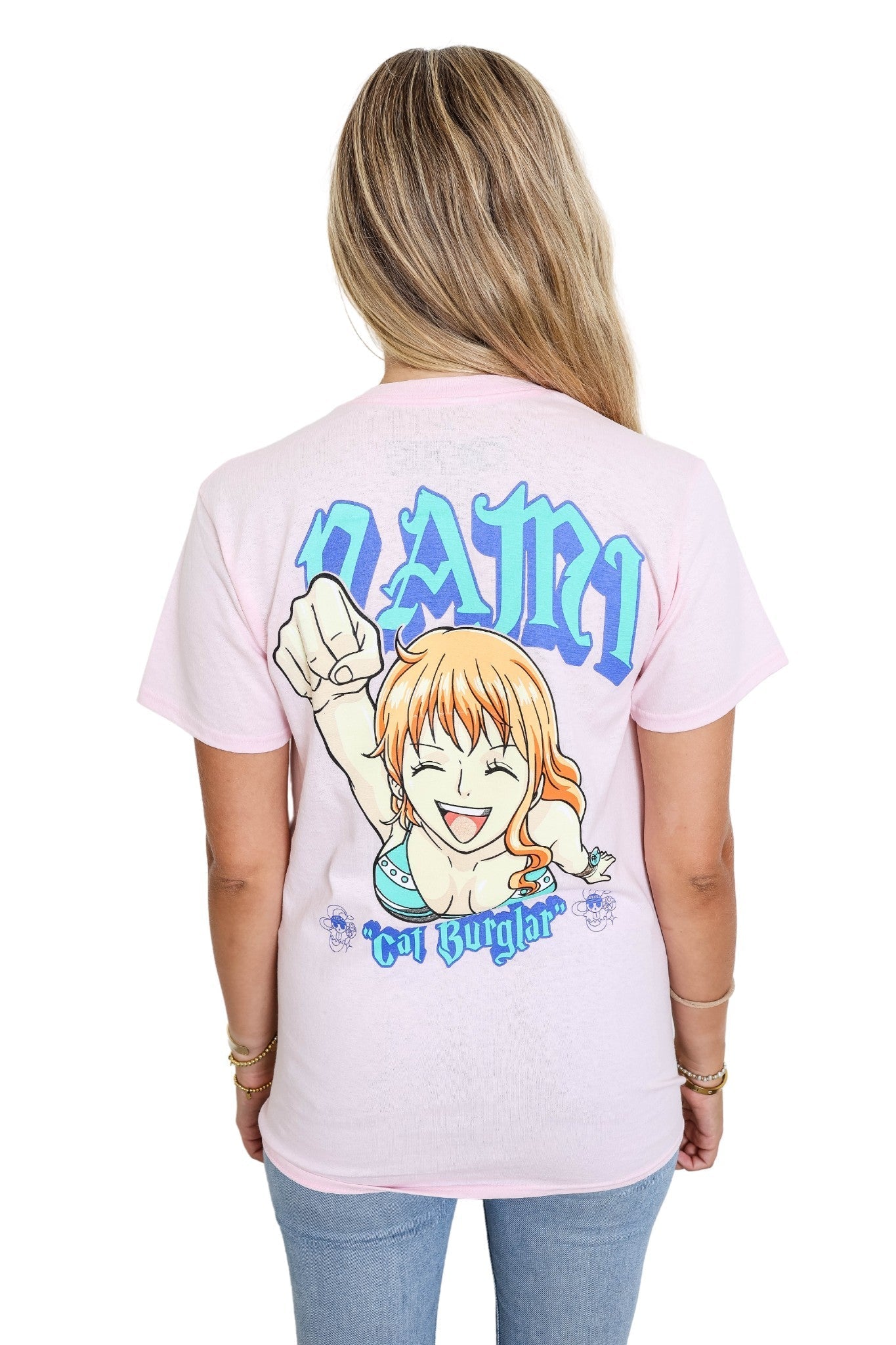 One Piece Nami Cat Burglar With Back Print Officially Licensed Adult T-Shirt - Fundom